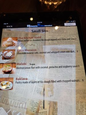 Menu dec 2022 at Hummus Kitchen - Hell's Kitchen in New York City