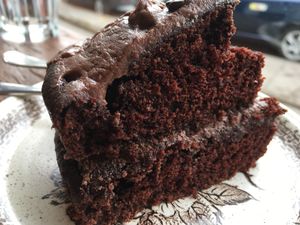 Vegan chocolate cake  at The Rude Shipyard in Sheffield