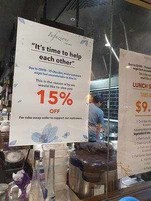 Current offer for take away (Dec. 2020) at Infuzions in Hornsby