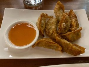 Vegetable fried dumplings  at Infuzions in Hornsby