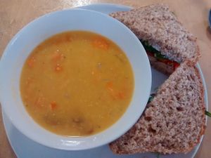 Lentil soup at Nourish in Inverness