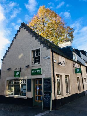 from outside  at Nourish in Inverness