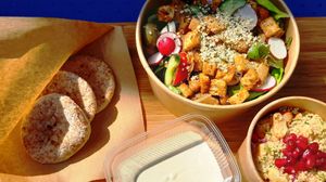 Couscous meets  Caesar salad at Change All Vegan - Food Truck in Lier