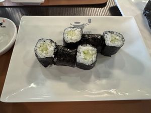 Cucumber maki at Lucky Sushi in Civitavecchia