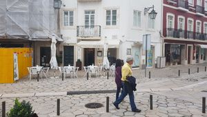 Fiori di Zucca view from the street - opposite of the restaurant is the 
Alcobaça monastery. at Fiori di Zucca in Alcobaca