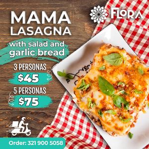 Limited Time. Amazing one of kind vegan lasagna. CALL now, or order ONLINE at Flora Plant Based Cuisine in Orlando