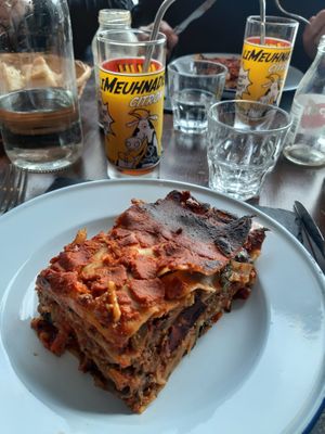 Vegan Lasagna at La Clé du Bonheur in Carentan Les Marais