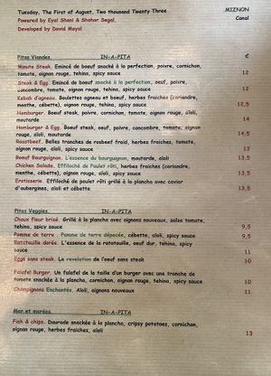   at Miznon - Canal St Martin in Paris