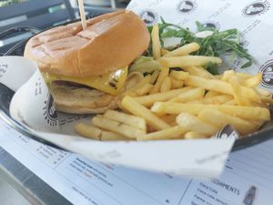 Beyond meat burger at Estrella in Paphos