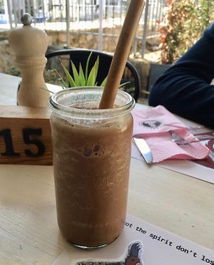 Chocolate smoothie at Estrella in Paphos
