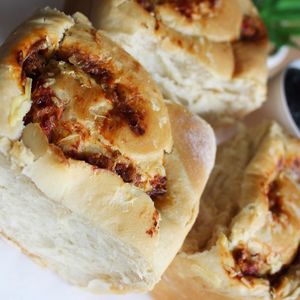 Pizza Brioche Scrolls (vegan) at Love Brew Scarborough in Scarborough