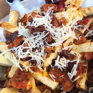 Loaded Spanish chips (vegan) at Love Brew Scarborough in Scarborough