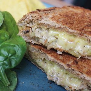 ‘Chicken’ & pesto club (vegan) at Love Brew Scarborough in Scarborough