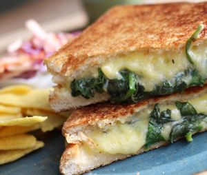 Cheese & Spinach Club (vegan) at Love Brew Scarborough in Scarborough