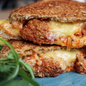 ‘Meatball’ melt club (vegan) at Love Brew Scarborough in Scarborough