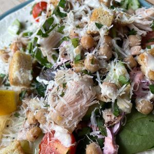 Jackfruit & Chickpea Ceasar open wrap at Love Brew Scarborough in Scarborough