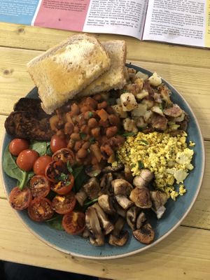 All vegan breakfast  at Love Brew Scarborough in Scarborough