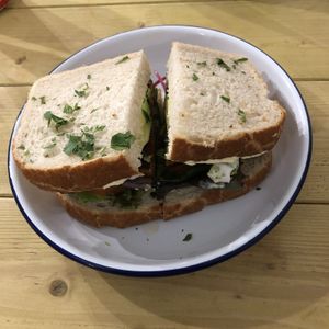 Tempeh rashers and avocado at Love Brew Scarborough in Scarborough