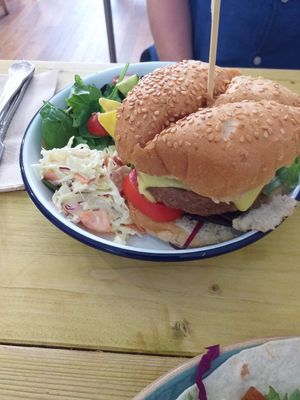 The mushroom and onion burger. at Love Brew Scarborough in Scarborough