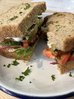 Avo and seitan sarnie  at Love Brew Scarborough in Scarborough