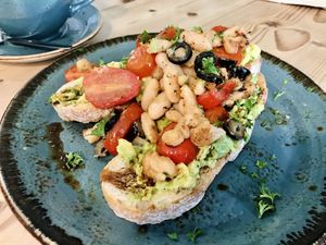 Avocado and beans on toast   at Love Brew Scarborough in Scarborough