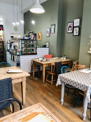 inside! (rare view of an empty cafe just before closing)  at Love Brew Scarborough in Scarborough