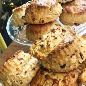Scones! 
Savoury & sweet options at Love Brew Scarborough in Scarborough