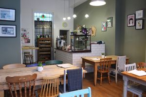 Counter/seating area at Love Brew Scarborough in Scarborough