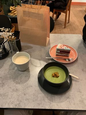 Season soup, coffee and a cake. Everything is delicious  at Rabbit Run - Maybe closed in St Petersburg