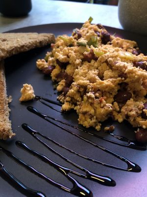 scrambled tofu! Pure protein  at Rabbit Run - Maybe closed in St Petersburg