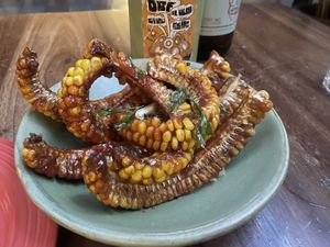 Corn ribs  at Jamaica Café in Guadalajara