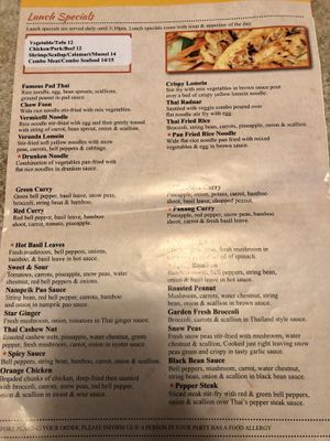 Take Out Menu (veg pho not on this - but it’s on the hard copy menu) at Veranda Noodle House in Portland