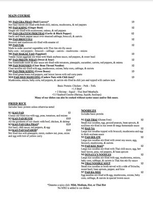 Menu 3 at Thai-Am in St Petersburg