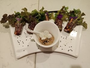 spring rolls at The Living Library in Vientiane