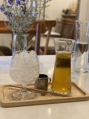 Iced tea at The Living Library in Vientiane