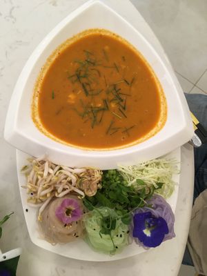 Noodle curry  at The Living Library in Vientiane