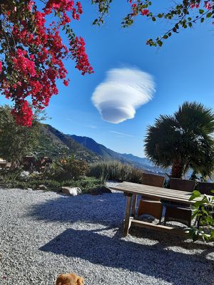 Interesting cloud formation after our meditation class at Casa San Andreas in Competa