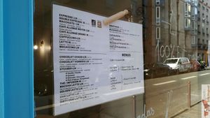 menu at Wash'Up Café Laverie Cosy in Paris