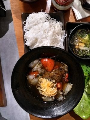 Homemade seitan at Nem Nem in East London