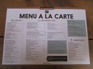 Menu at Gossimijne in Uden