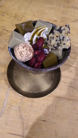 The dessert everyone should try (I think) at Mumokuteki in Osaka