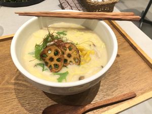 Soymilk Ramen  at Mumokuteki in Osaka