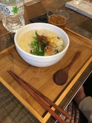 Soy milk ramen  at Mumokuteki in Osaka
