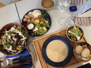 Big portions, you really get full! at Mumokuteki in Osaka