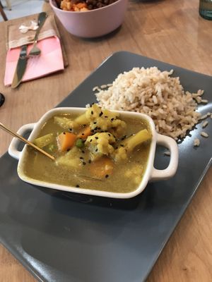 Vegan curry at Bonjour in Tivat