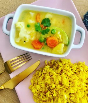 Vegan curry  at Bonjour in Tivat