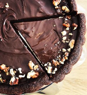 Chocolate gluten free French cake  at Bonjour in Tivat