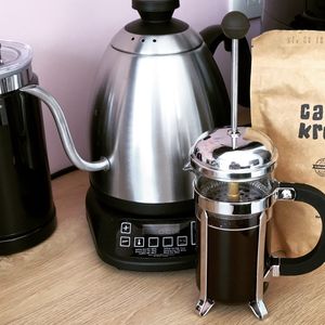 French press at Bonjour in Tivat