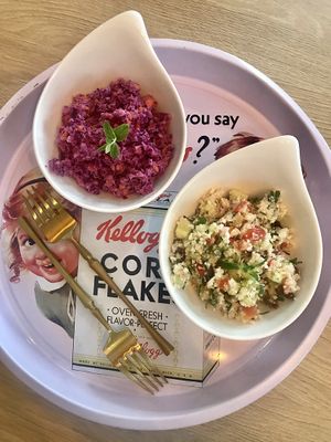 Raw salads  at Bonjour in Tivat