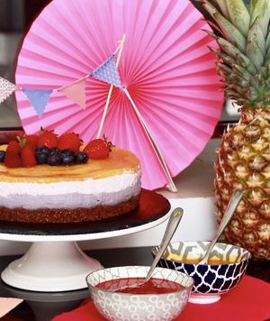 Vegan birthday cake  at Bonjour in Tivat